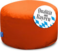 Hochwertige Bruni Pouf Sitzhocker L in Orange runder Sitzpouf Indoor und als Fusshocker Yoga Sitzkissen Meditationskissen geeignet in Deutschland gefertigt Variante 481