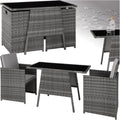 Hochwertige tectake BalkonmoebelSet geeignet fuer 2 Personen Moebel platzsparend zusammenschiebbar 2 Sessel 1 ideales Balkon Lounge Set Gartenmoebel Terrassenmoebel fuer den Ausseneinsatz geeignet grau Variante 489