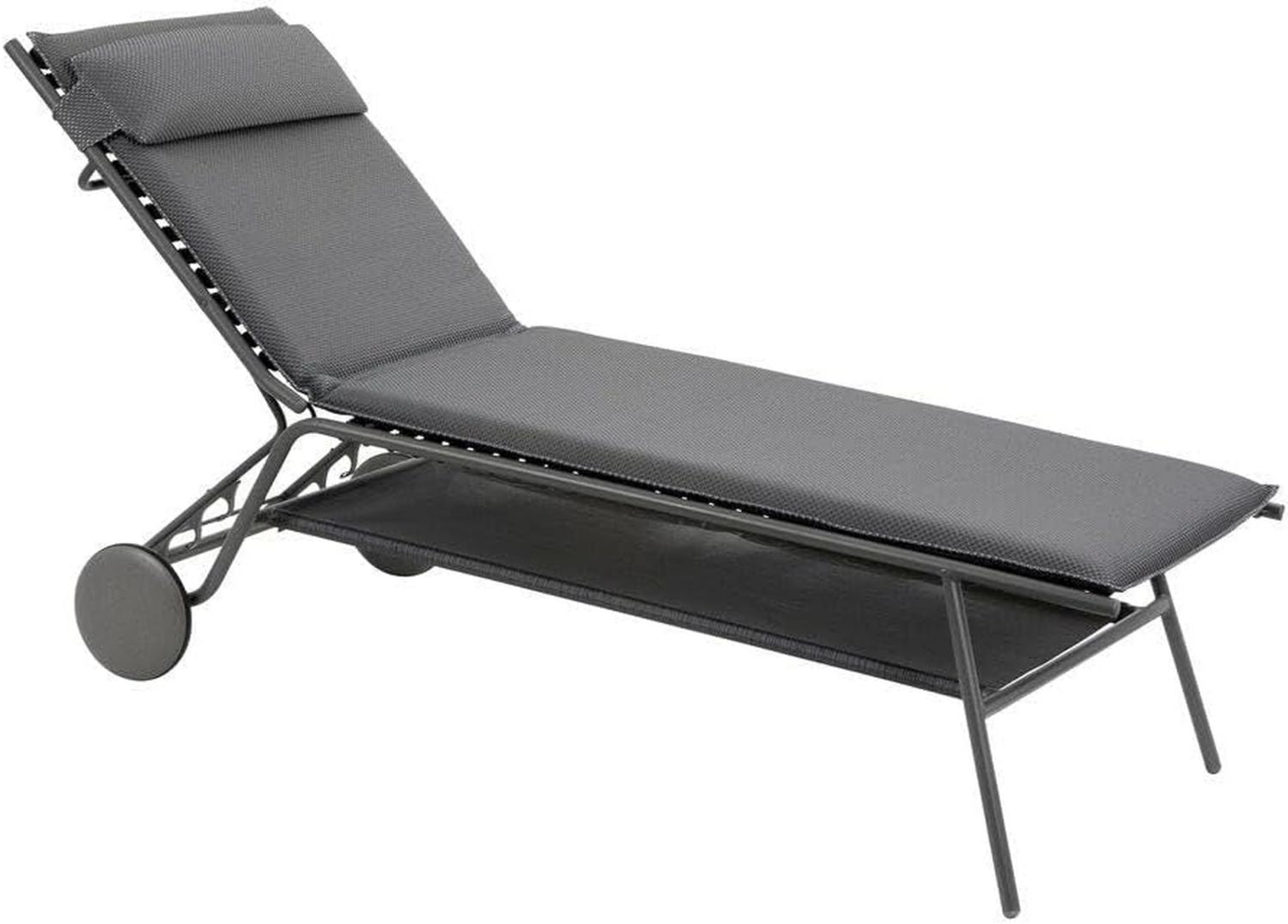 Hochwertige MOBILIER Hohe gepolsterte Sonnenliege Miami II BeComfort grau Silver LFM5174 8901 5 Jahre Garantie Variante 544